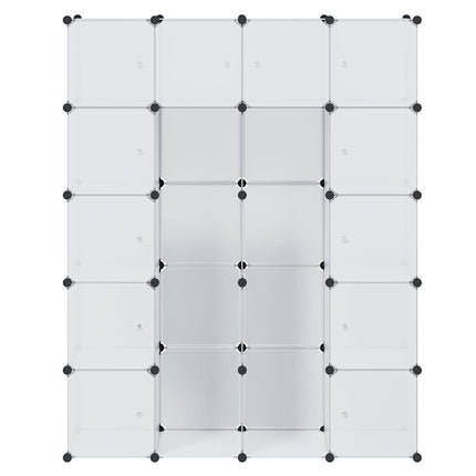 Förvaringsskåp med 14 utrymmen vit 37x146x180,5 cm