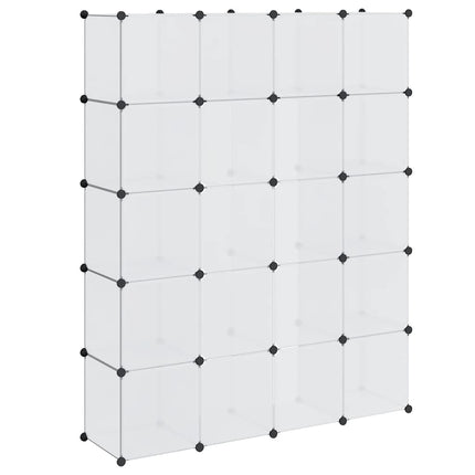 Förvaringsskåp med 14 utrymmen vit 37x146x180,5 cm