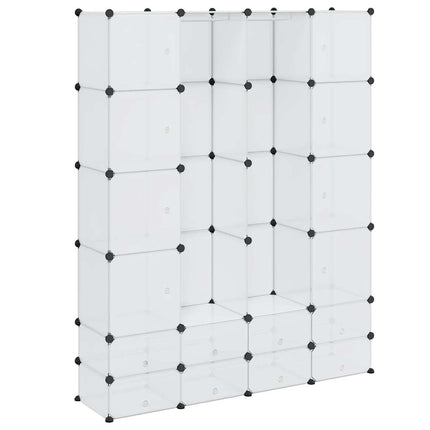 Förvaringsskåp med 18 utrymmen vit 37x146x180,5 cm