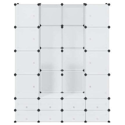 Förvaringsskåp med 18 utrymmen vit 37x146x180,5 cm