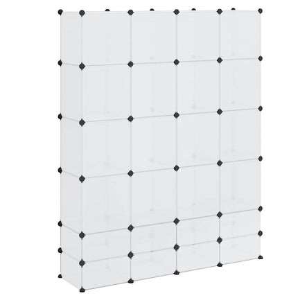 Förvaringsskåp med 18 utrymmen vit 37x146x180,5 cm