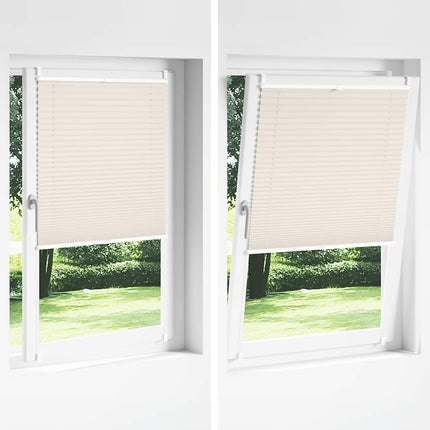 Plisségardin 80x100 cm creme