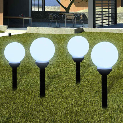 Utomhuslampor 4 st LED 15 cm med markspett