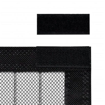 Insektsnät till dörr 210 x 100 cm 2 st magnet svart