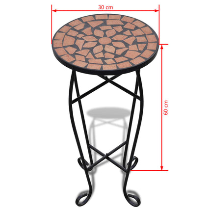 Sidobord med mosaik terrakotta