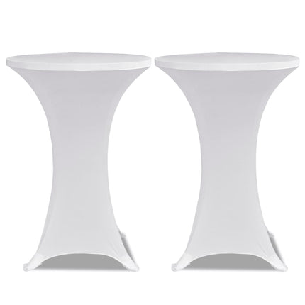Överdrag till ståbord 2 st Ø 70 cm stretch vit