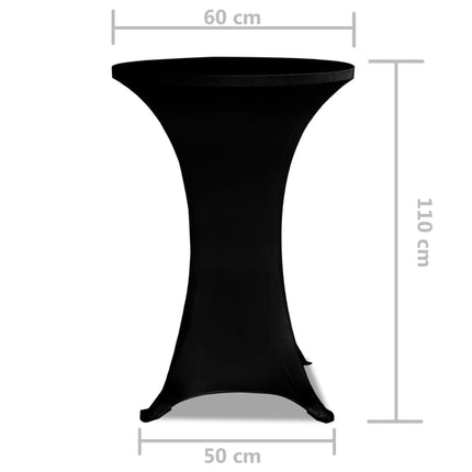 Överdrag till ståbord 2 st Ø 60 cm stretch svart