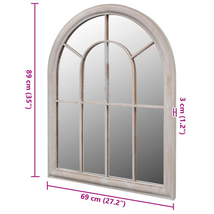 Spegel med lantlig design inom-/utomhus 69x89 cm
