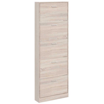 Skoskåp i trä med 5 fack eklook