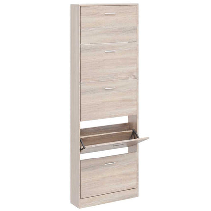Skoskåp i trä med 5 fack eklook