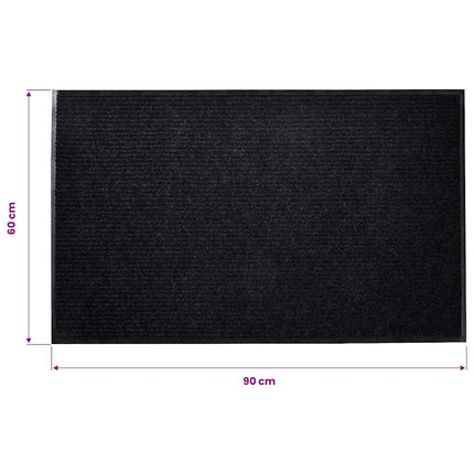 Dörrmatta svart 90 x 60 cm PVC