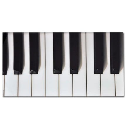 Soffbord med pianotryck glasskiva