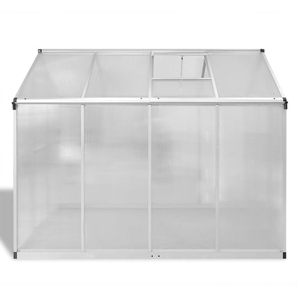 Växthus i förstärkt aluminium med basram 4,6 m²