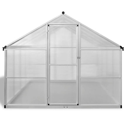 Växthus i förstärkt aluminium med basram 6,05 m²