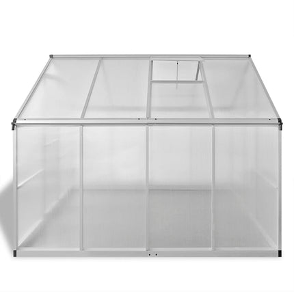 Växthus i förstärkt aluminium med basram 6,05 m²