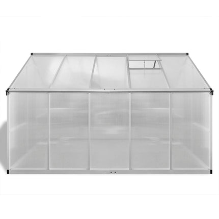 Växthus i förstärkt aluminium med basram 7,55 m²