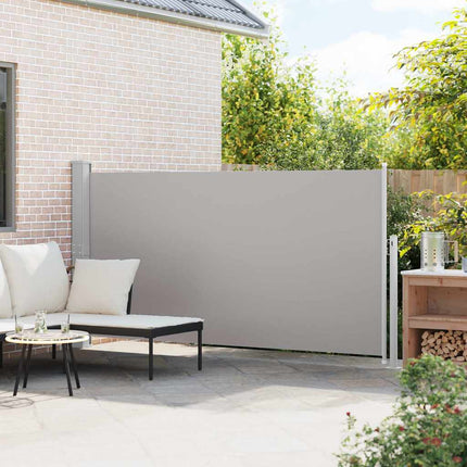 Infällbar sidomarkis för uteplats 160 x 300 cm grå