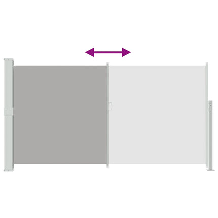 Infällbar sidomarkis för uteplats 160 x 300 cm grå
