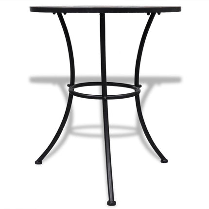 Caféset terrakotta och vit 60 cm mosaik