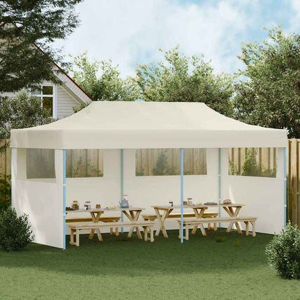 Partytält hopfällbart 3 x 6 m gräddvit