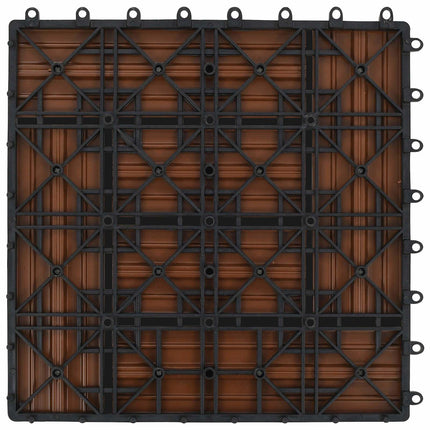 Terrassplattor 11 pcs Brun 30 x 30 cm WPC