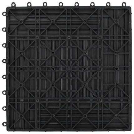 Terrassplattor 11 pcs Grå 30 x 30 cm WPC