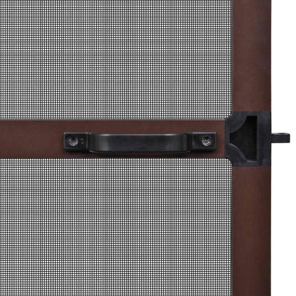 Fällbart insektsfilter Brun och svart 100 x 215 cm
