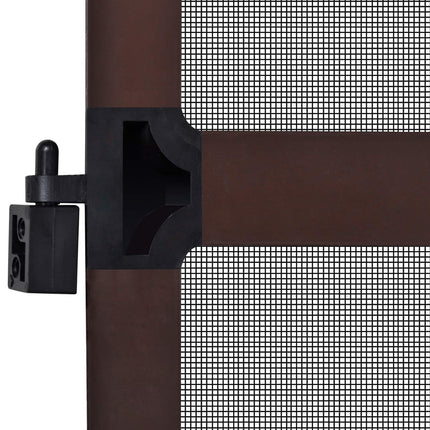 Fällbart insektsfilter Brun och svart 100 x 215 cm