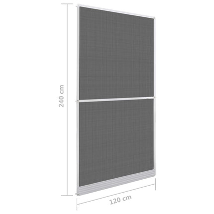 Fällbart insektsfilter Vit och svart 120 x 240 cm