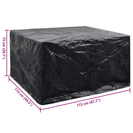 Överdrag för trädgårdsmöbler med 8 öljetter 172 x 113 x 73 cm