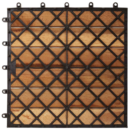 Terrassplattor 10 pcs Brun 30 x 30 cm Akacia Hårdträ