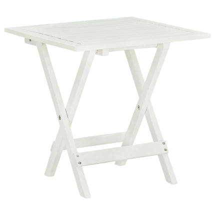 Cafébord vit 46x46x47 cm massivt akaciaträ