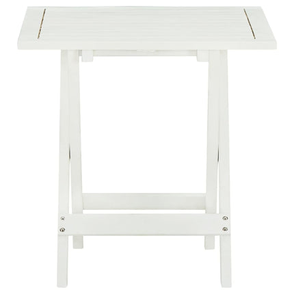Cafébord vit 46x46x47 cm massivt akaciaträ