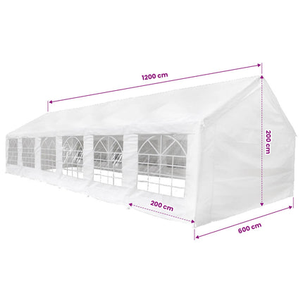 | Tälttyg utan ram | Vit 12 x 6 m PE
