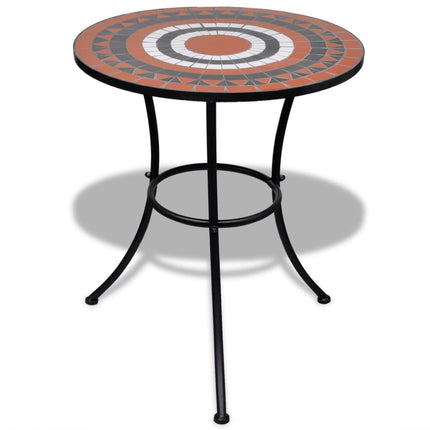 Caféset 3 delar keramik terrakotta och vit