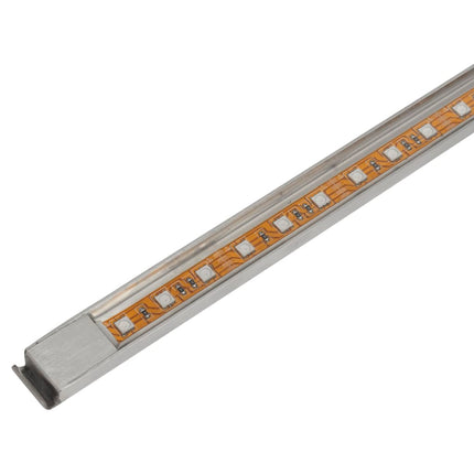 Rektangulärt Vattenfall Poolfontän med LEDs i rostfritt stål 60 cm