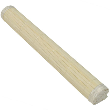 6 Bordstabletter i bambu 30 x 45 cm naturfärg