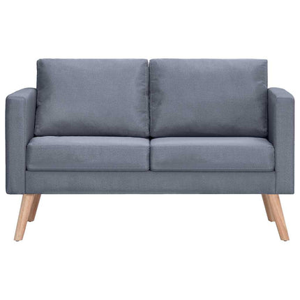 Soffa 2-sits tyg mörkgrå
