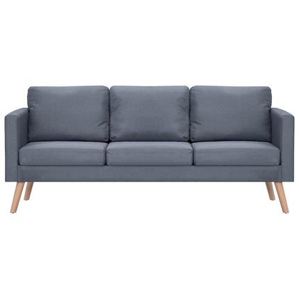 Soffa 3-sits tyg mörkgrå