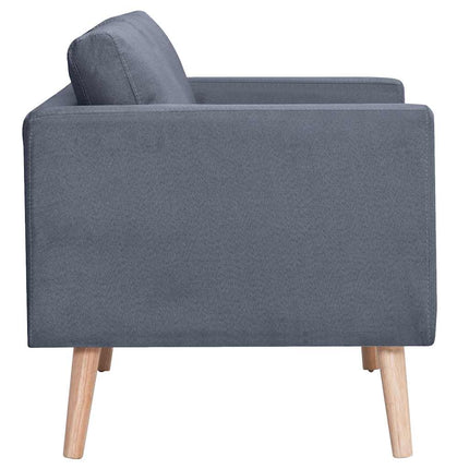 Soffa 3-sits tyg mörkgrå