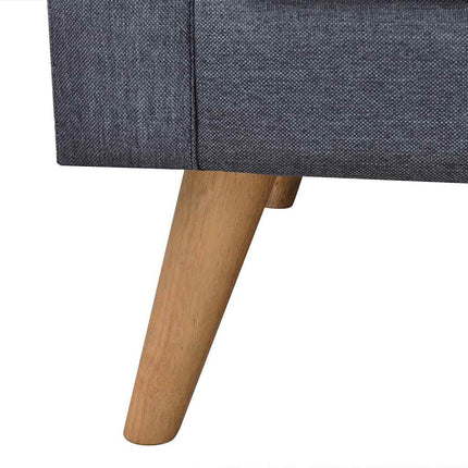 Soffa 3-sits tyg mörkgrå