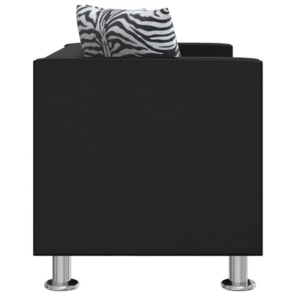 Soffa 2-sits konstläder svart