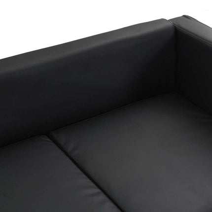 Soffa 2-sits konstläder svart