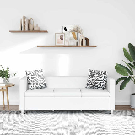 Soffa 3-sits konstläder vit