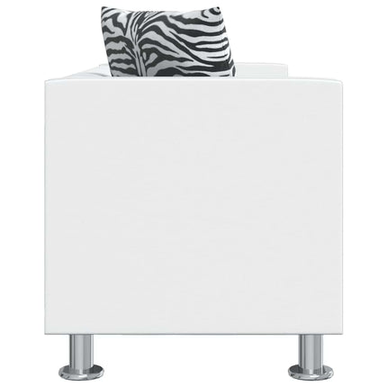 Soffa 2-sits konstläder vit