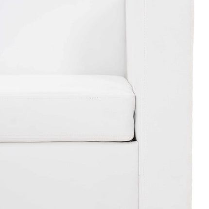 Soffa 2-sits konstläder vit