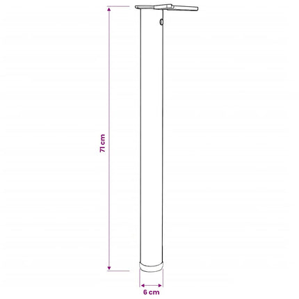 Höjdjusterbara bordsben 4 st borstad nickel 710 mm