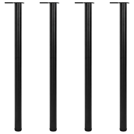 Höjdjusterbara bordsben 4 st 1100 mm svart