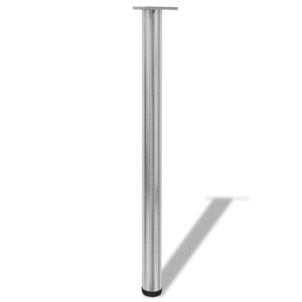 Höjdjusterbara bordsben 4 st borstad nickel 870 mm