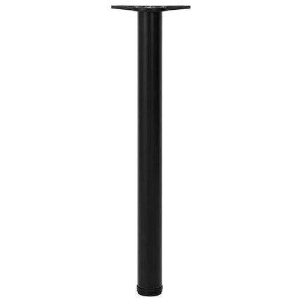 4 Höjdjusterbara bordsben i svart 710 mm
